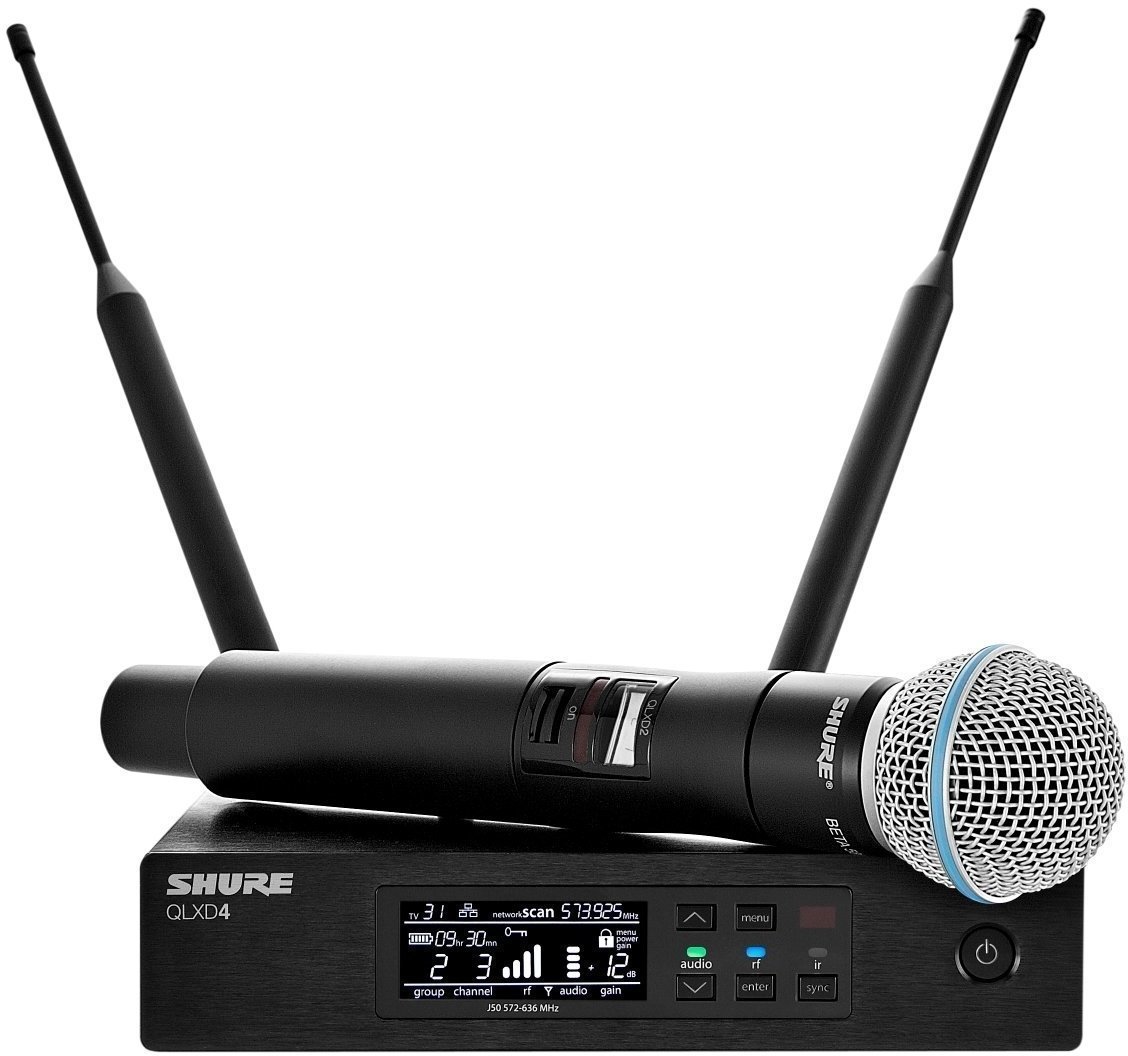 Set Microfoni Palmari Wireless Shure QLXD24E/B58 K51: 606-670 MHz
