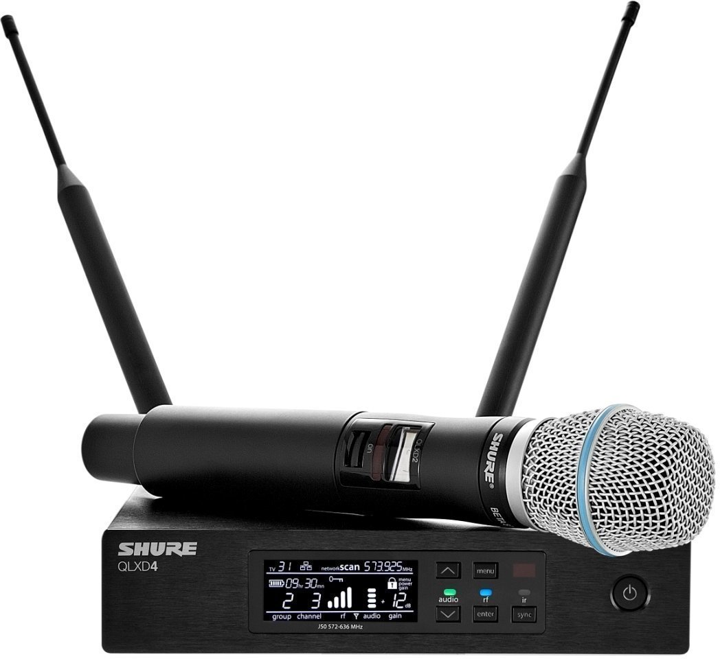 Set Microfoni Palmari Wireless Shure QLXD24E/B87A H51: 534-598 MHz