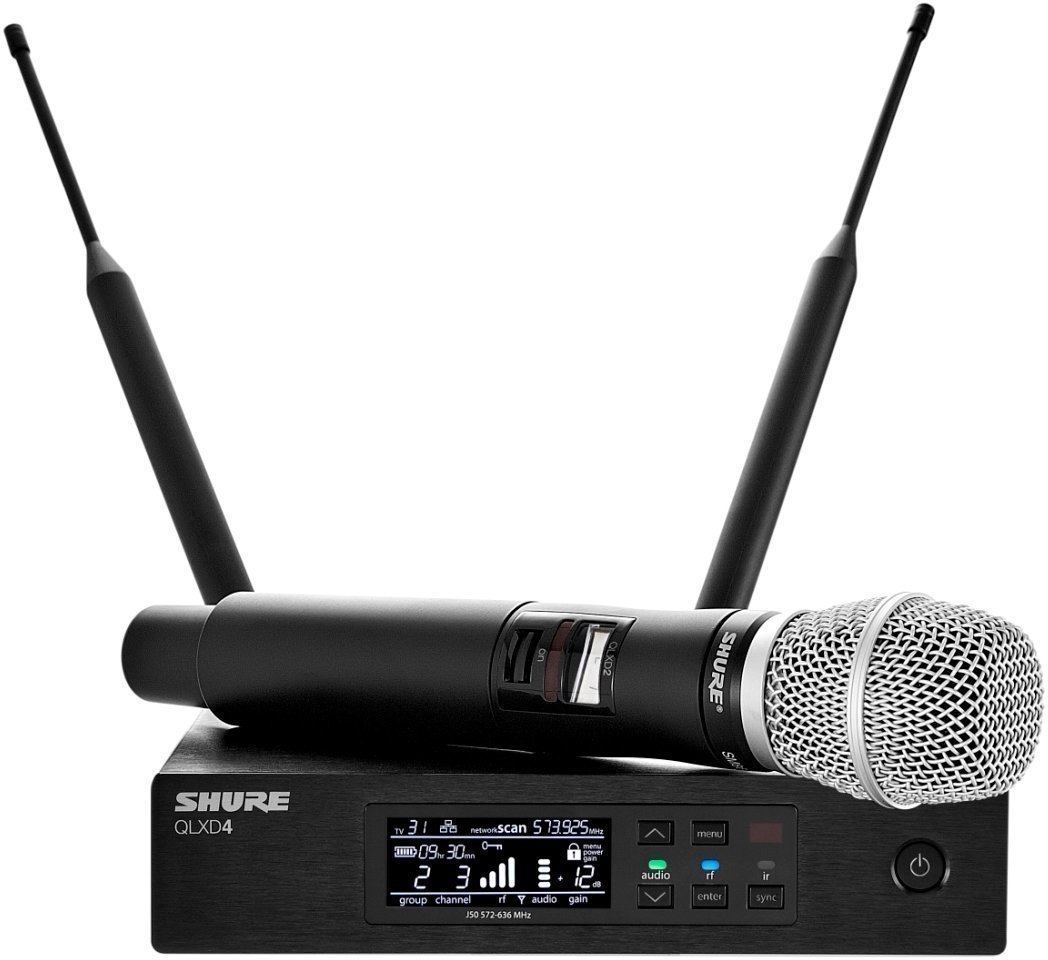 Set Microfoni Palmari Wireless Shure QLXD24E/SM86 H51: 534-598 MHz