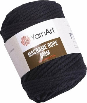 Šňůra  Yarn Art Macrame Rope 5 mm 750 Black - 1