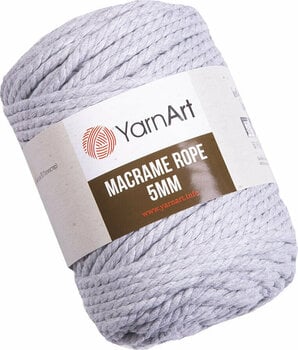 Cable Yarn Art Macrame Rope 5 mm 756 Light Grey Cable - 1