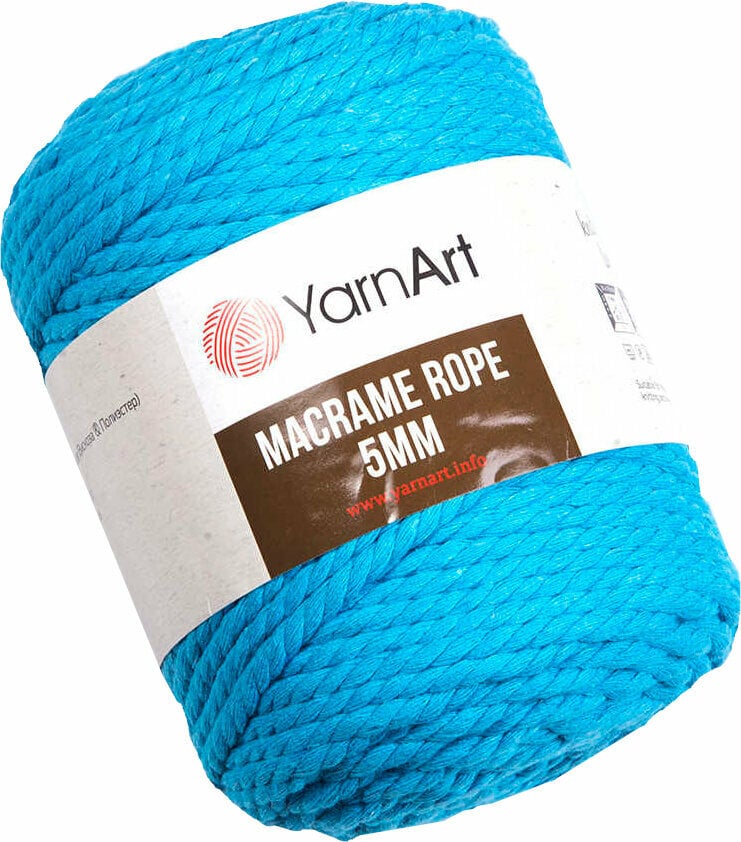 Cable Yarn Art Macrame Rope 5 mm 763 Turquoise Cable