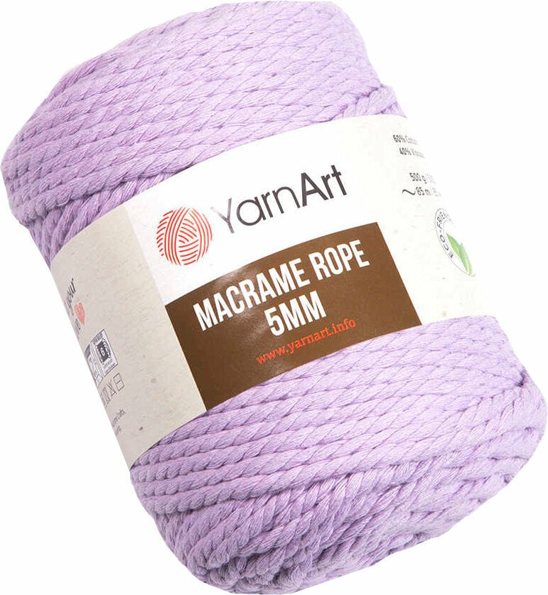 Cable Yarn Art Macrame Rope 5 mm 765 Lilac Cable