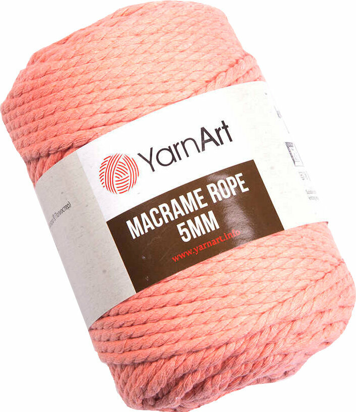 Cable Yarn Art Macrame Rope 5 mm 767 Coral Cable