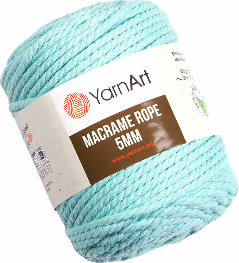 Cord Yarn Art Macrame Rope 5 mm 775 Mint Cord