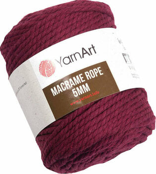 Cord Yarn Art Macrame Rope 5 mm 781 Burgundy Cord - 1
