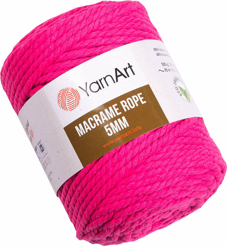 Cable Yarn Art Macrame Rope 5 mm 803 Magenta Cable