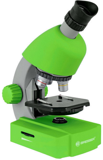 Microscópio Bresser Junior 40x-640x Green Microscópio Microscópio