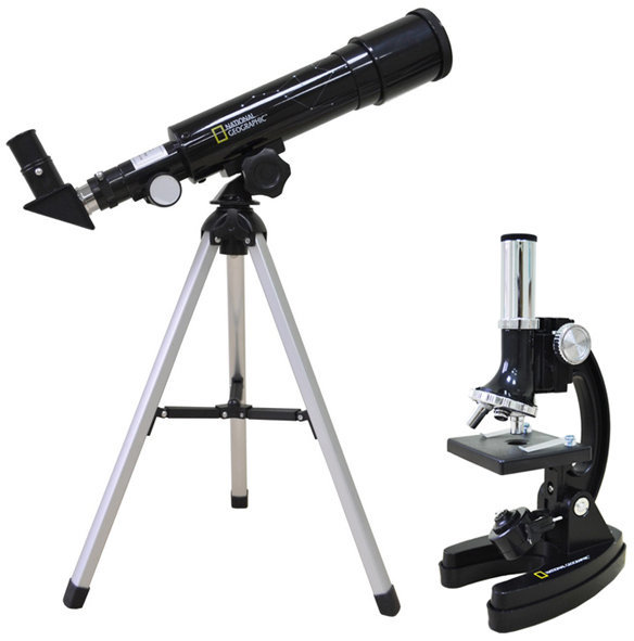 Telescopio Bresser National Geographic Set: 50/360 AZ Tele and 300x-1200x Micro