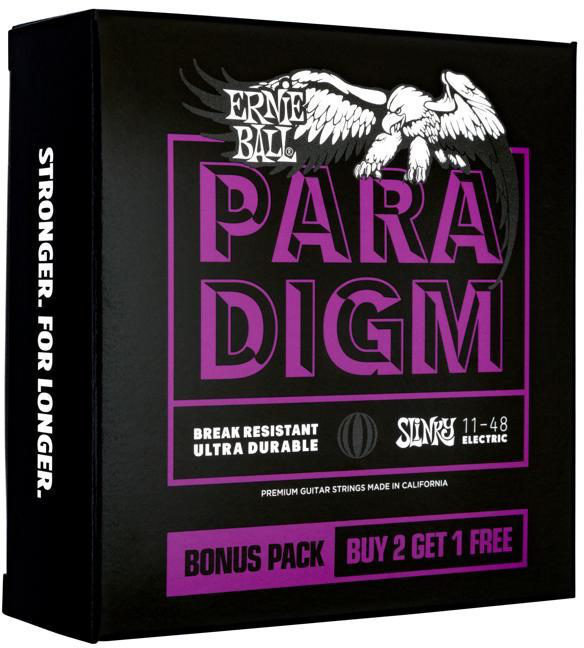 Struny pre elektrickú gitaru Ernie Ball Power Slinky Paradigm 3 Pack