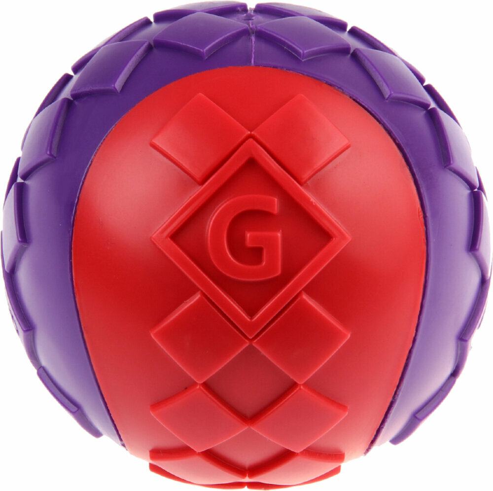 Igračka GiGwi Ball with Squeaker Red/Purple S