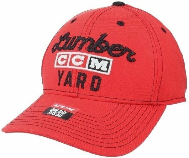 Hokejowa czapka z daszkiem CCM Holiday Structured Adj Red Hokejowa czapka z daszkiem