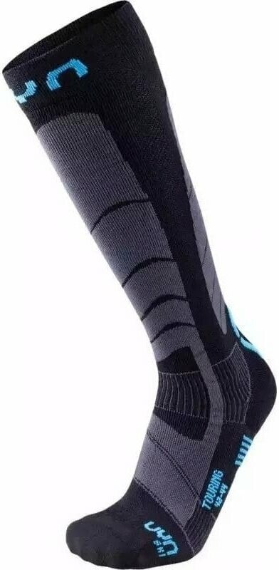 Lyžiarske ponožky UYN Men's Ski Touring Black/Azure 42/44 Lyžiarske ponožky