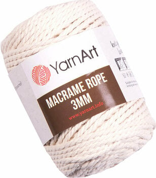 Cordão Yarn Art Macrame Rope 3 mm 752 Light Beige - 1