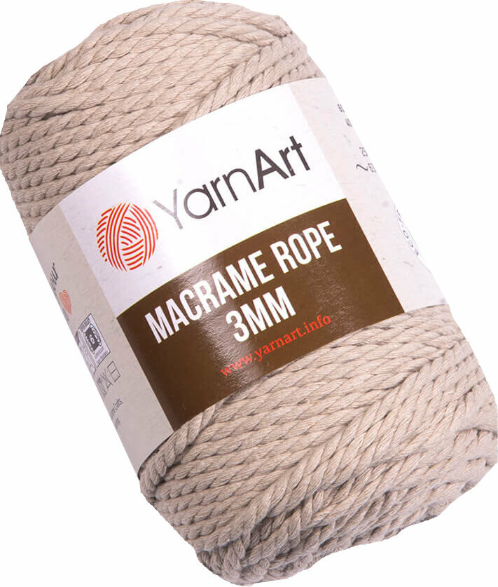 Cordon Yarn Art Macrame Rope 3 mm 753 Beige