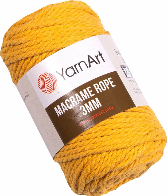 Snor Yarn Art Macrame Rope 3 mm 764 Yellow
