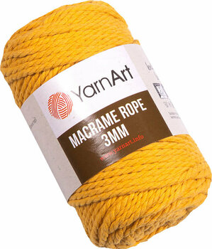 Cord Yarn Art Macrame Rope 3 mm 764 Yellow - 1