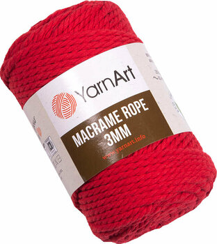 Cordon Yarn Art Macrame Rope 3 mm 773 Red - 1