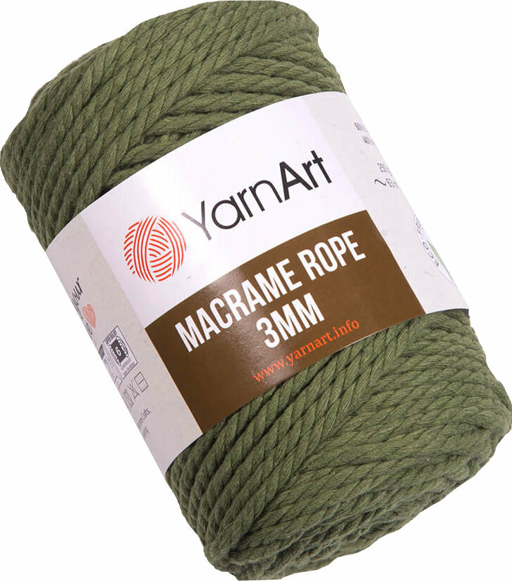 юта Yarn Art Macrame Rope 3 mm 787 Olive Green