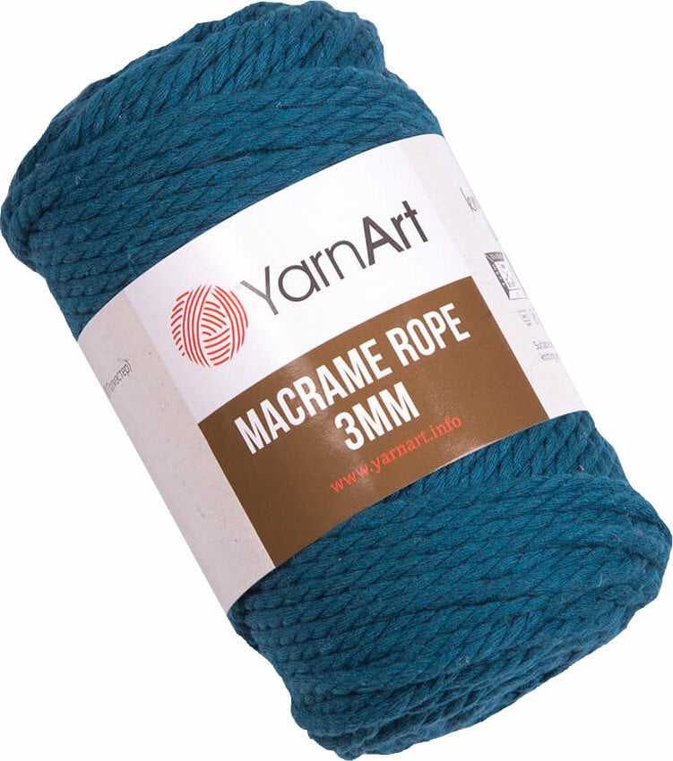 Šňůra  Yarn Art Macrame Rope 3 mm 789 Blueish