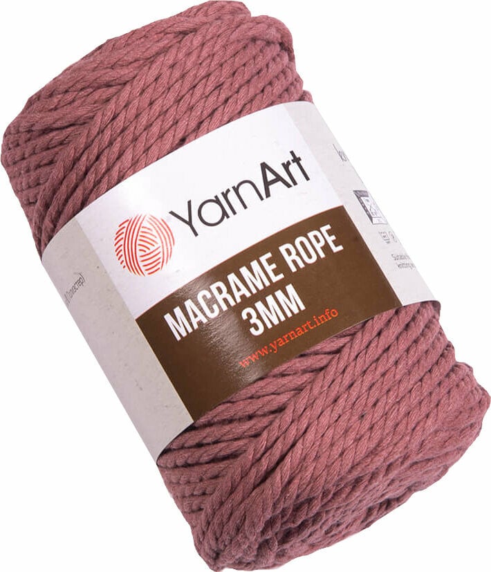 Snor Yarn Art Macrame Rope 3 mm 792 Old Pink