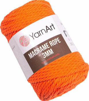 Konac Yarn Art Macrame Rope 3 mm 800 Bright Orange - 1