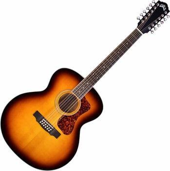 12-string Acoustic-electric Guitar Guild F-2512E Deluxe WESTERLY Antique Sunburst - 1