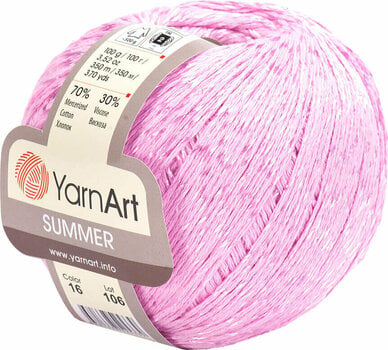 Stickgarn Yarn Art Summer 1 Light Pink Stickgarn - 1