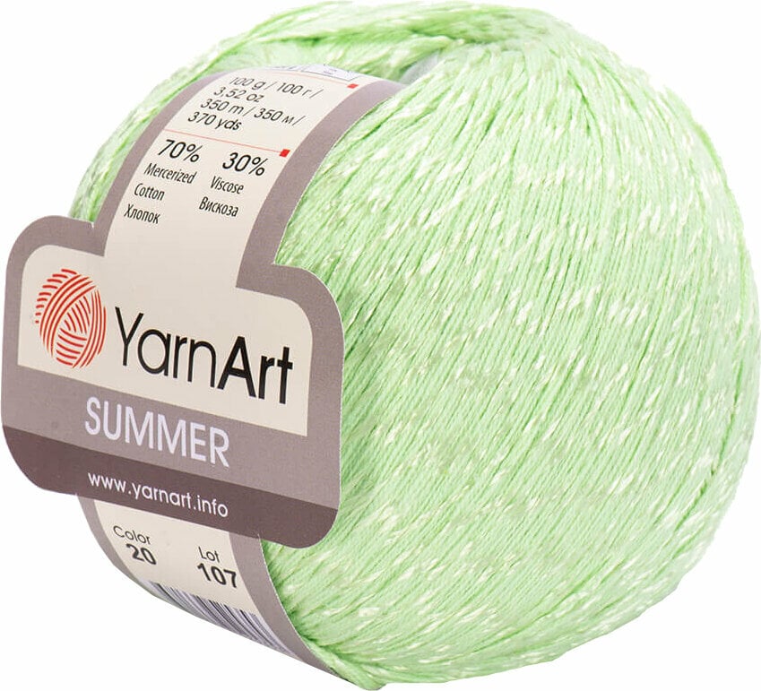 Pletilna preja Yarn Art Summer 20 Light Green Pletilna preja