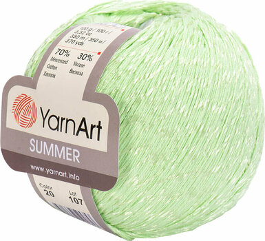Kötőfonal Yarn Art Summer 20 Light Green Kötőfonal - 1