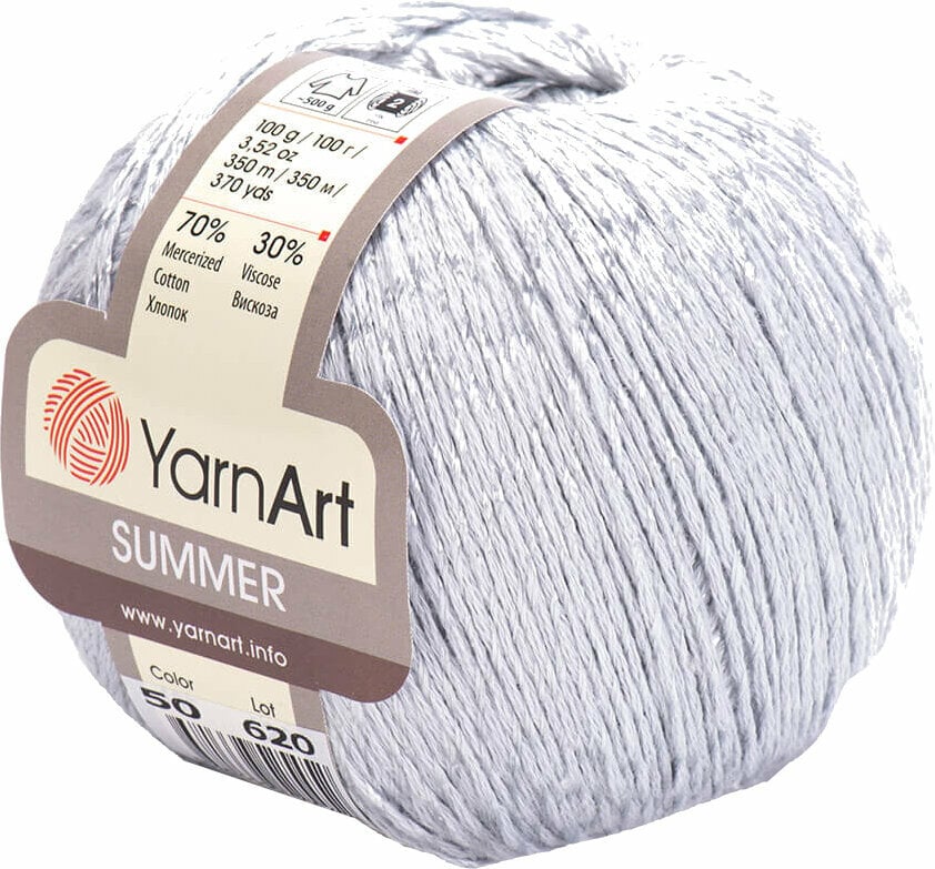 Fios para tricotar Yarn Art Summer 50 Grey