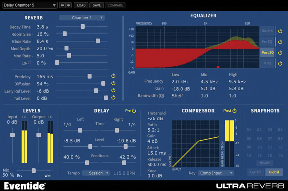 Studio software plug-in effect Eventide UltraReverb (Digitaal product)