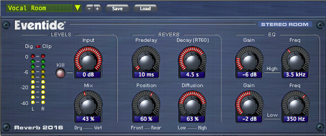 Effect Plug-In Eventide 2016 Stereo Room (Digital product)