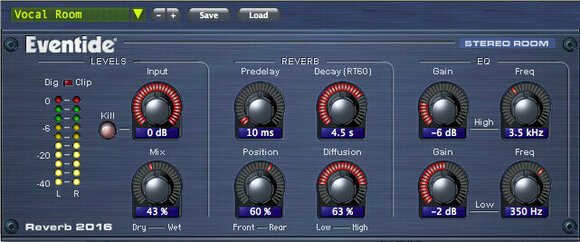Studio software plug-in effect Eventide 2016 Stereo Room (Digitaal product) - 1