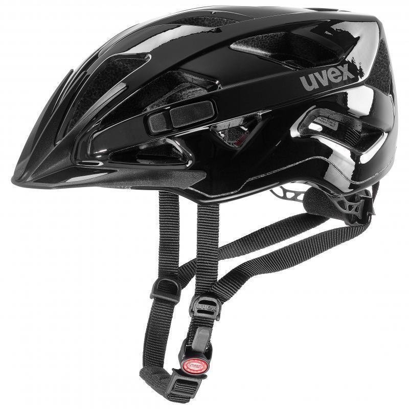 Levně UVEX Active Black Shiny 52-57 Cyklistická helma