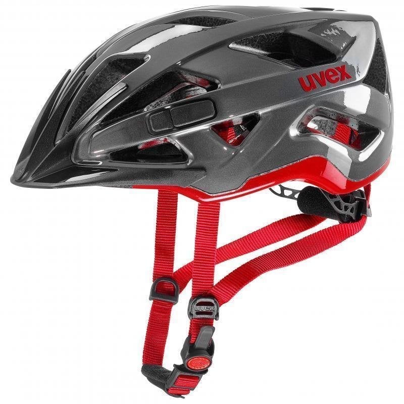 Kask rowerowy UVEX Active Anthracite/Red 52-57 Kask rowerowy