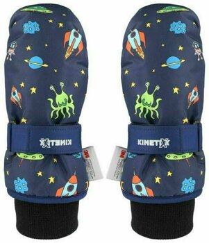 Ski Gloves KinetiXx Carlo Mini Blue Printed Space 2 Ski Gloves - 1