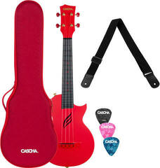Konserttiukulele Cascha Carbon Fibre Set Red Konserttiukulele