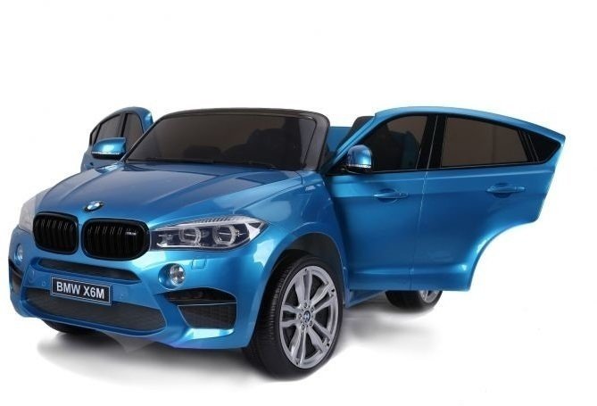 Coche de juguete eléctrico Beneo BMW X6 M Electric Ride-On Car Blue Paint