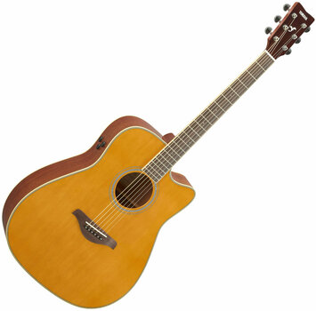 Guitare Dreadnought acoustique-électrique Yamaha FGC-TA Vintage Tint - 1