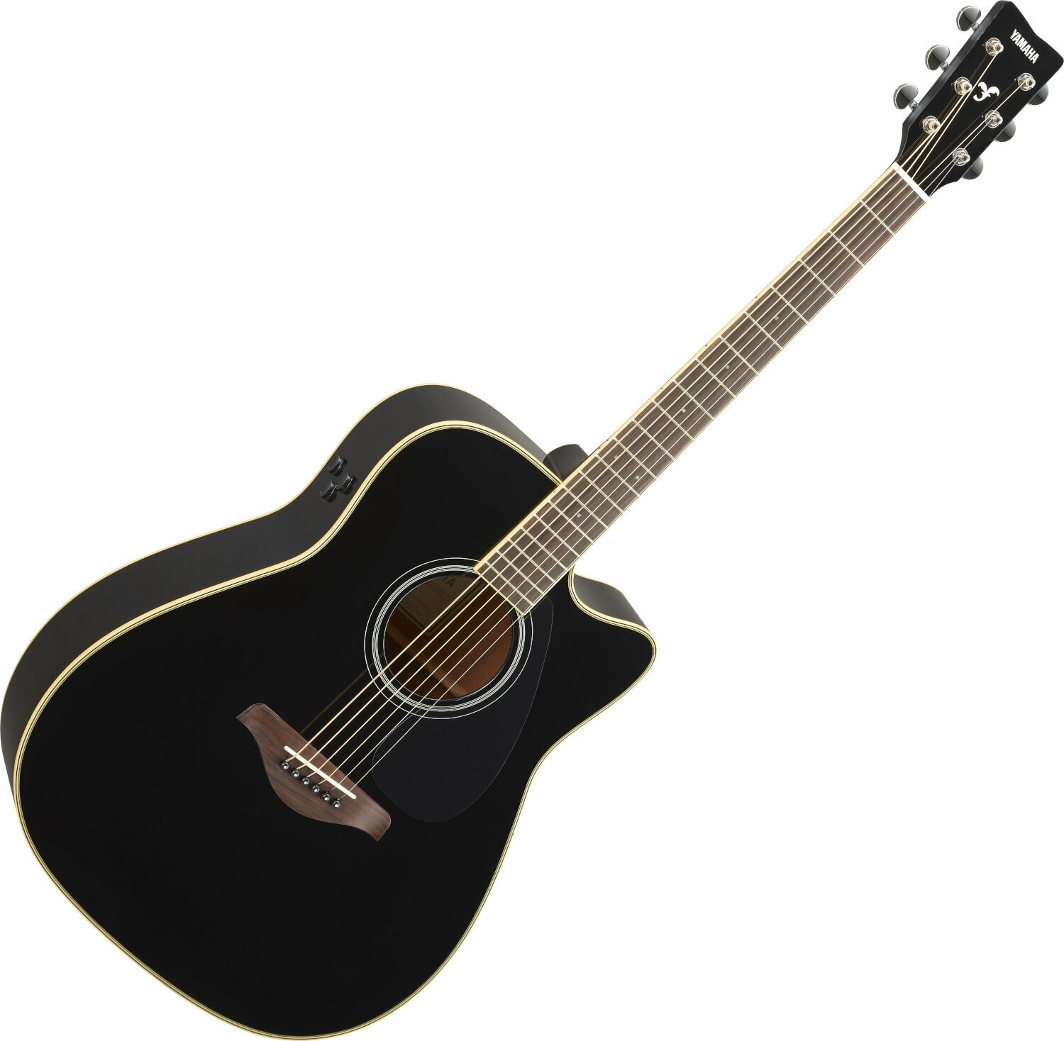 Dreadnought elektro-akoestische gitaar Yamaha FGC-TA Zwart