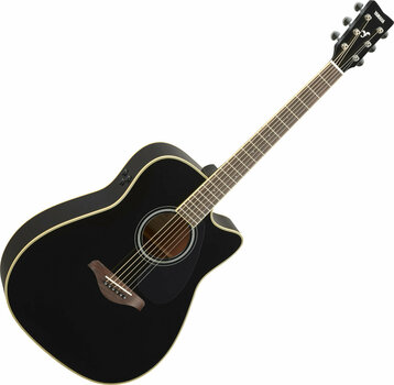 Dreadnought elektro-akoestische gitaar Yamaha FGC-TA Zwart - 1