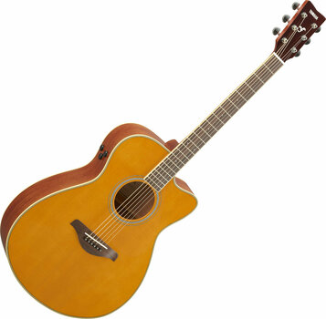 Dreadnought elektro-akoestische gitaar Yamaha FSC-TA Vintage Tint - 1