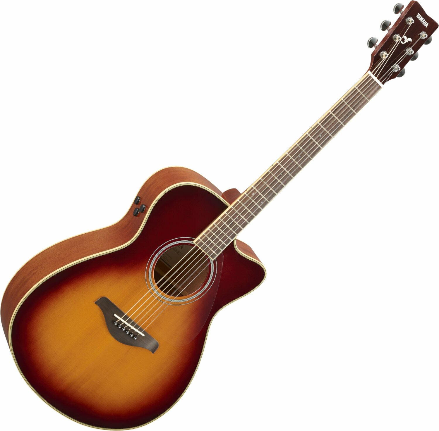 electro-acoustic guitar Yamaha FSC-TA Brown Sunburst