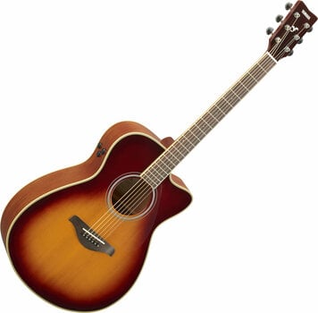 Elektroakusztikus gitár Yamaha FSC-TA Brown Sunburst - 1