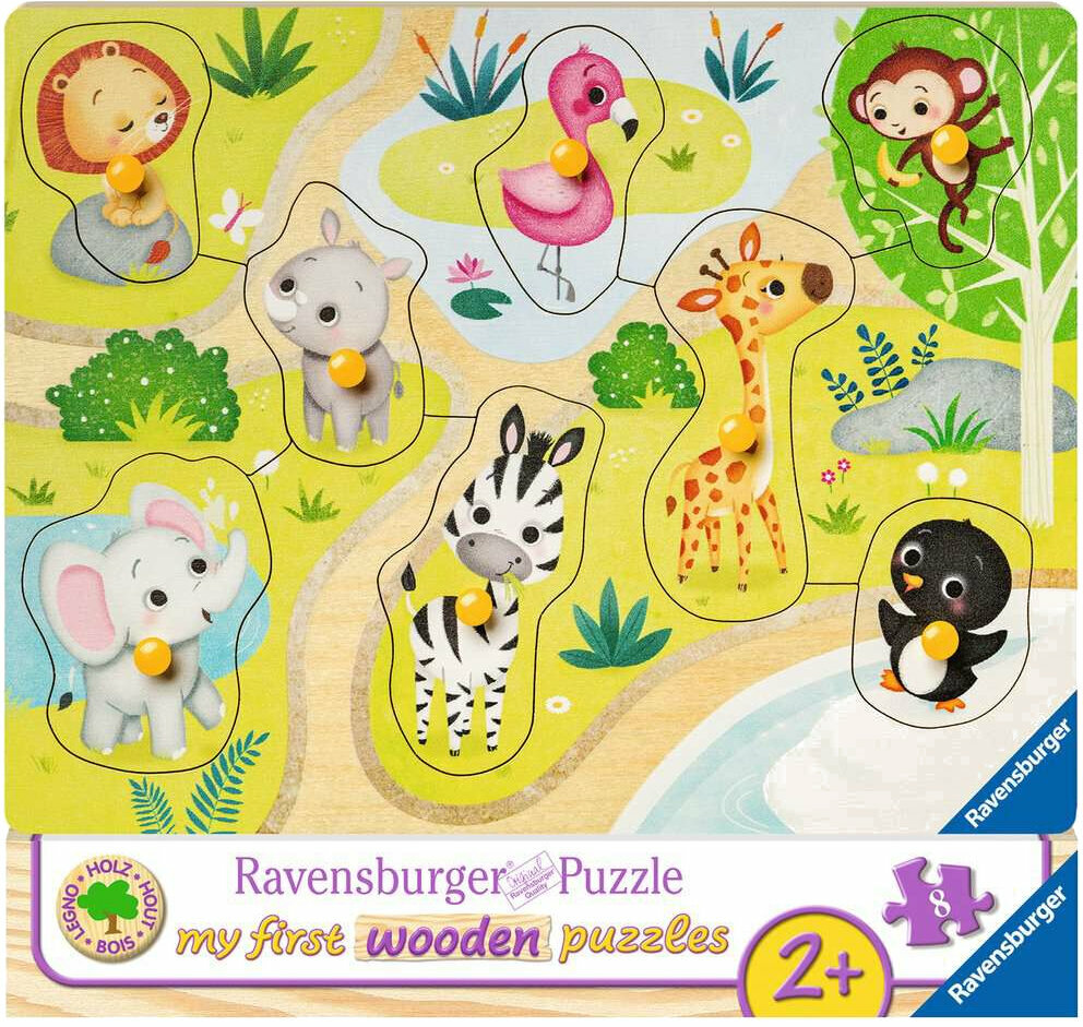 Puzzel Ravensburger 36875 Zoo Animals 8 Parts Puzzel