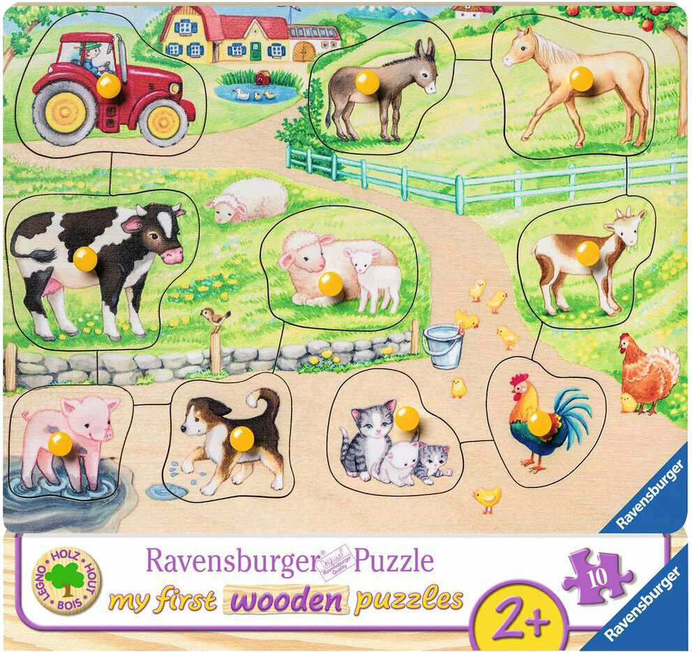 Puslespil Ravensburger 36899 In The Morning On The Farm 10 Parts Puslespil
