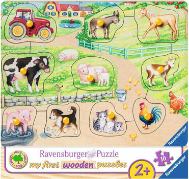 Puslespil Ravensburger 36899 In The Morning On The Farm 10 Parts Puslespil - 1