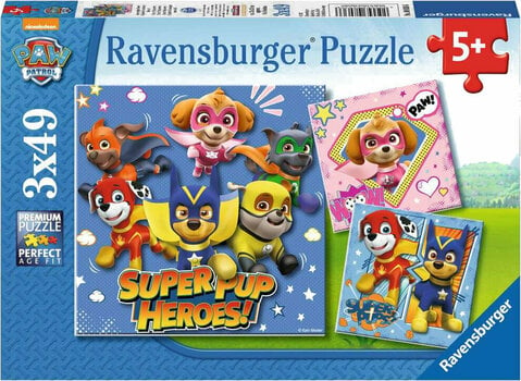 Puzzle Ravensburger Paw Patrol Super Pup Heroes 3x49 pcs - 1