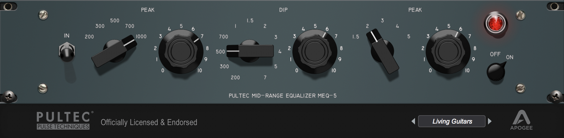 Logiciel de studio Plugins d'effets Apogee FX Rack Pultec MEQ-5 (Produit numérique)
